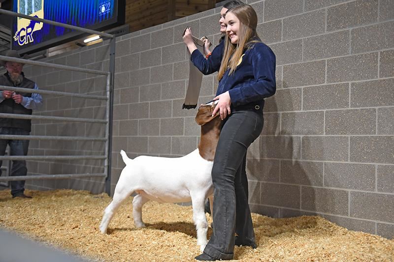 Cypress Ranch High School junior Madison Treichel had the Grand Champion Goat.